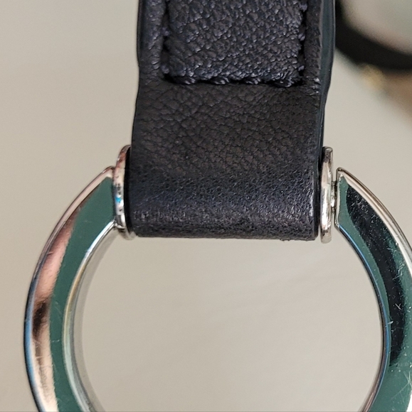 MICHAEL KORS black leather with edgy stud details hobo cross over - Picture 11 of 16